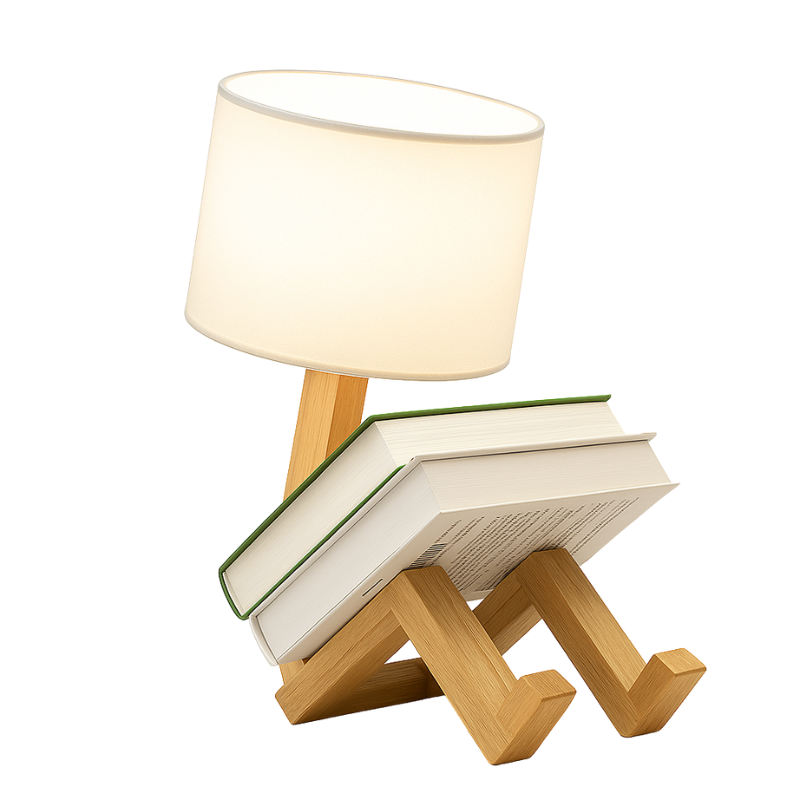 Abajur Para Quarto em Madeira Robotic TG