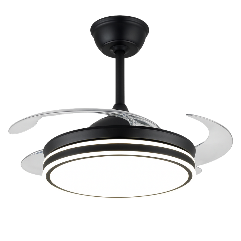 Ventilador de Teto com Pás Retráteis, LED e Controle Remoto TG