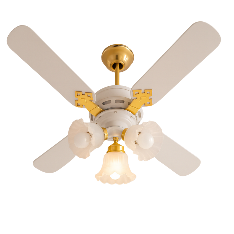 Ventilador de Teto Clássico com Luminária e Controle Remoto TG