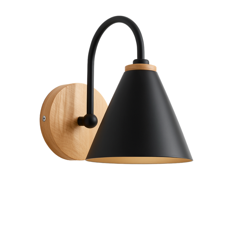 Arandela de Parede Interna em Madeira Premium