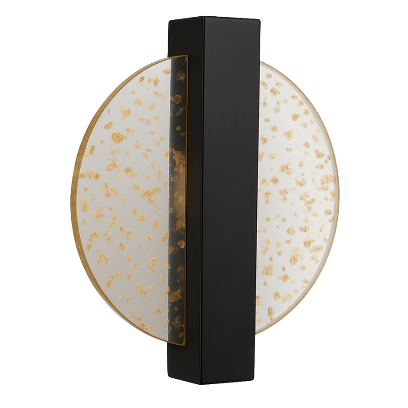 Arandela de Parede Interna Decorativa de Acrílico Redonda - Cristal Glass