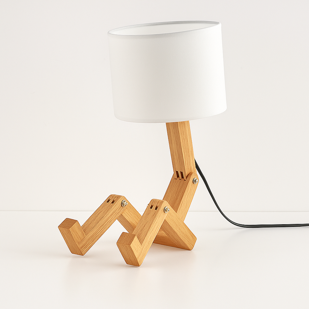 Abajur Para Quarto De Madeira Robotic TG