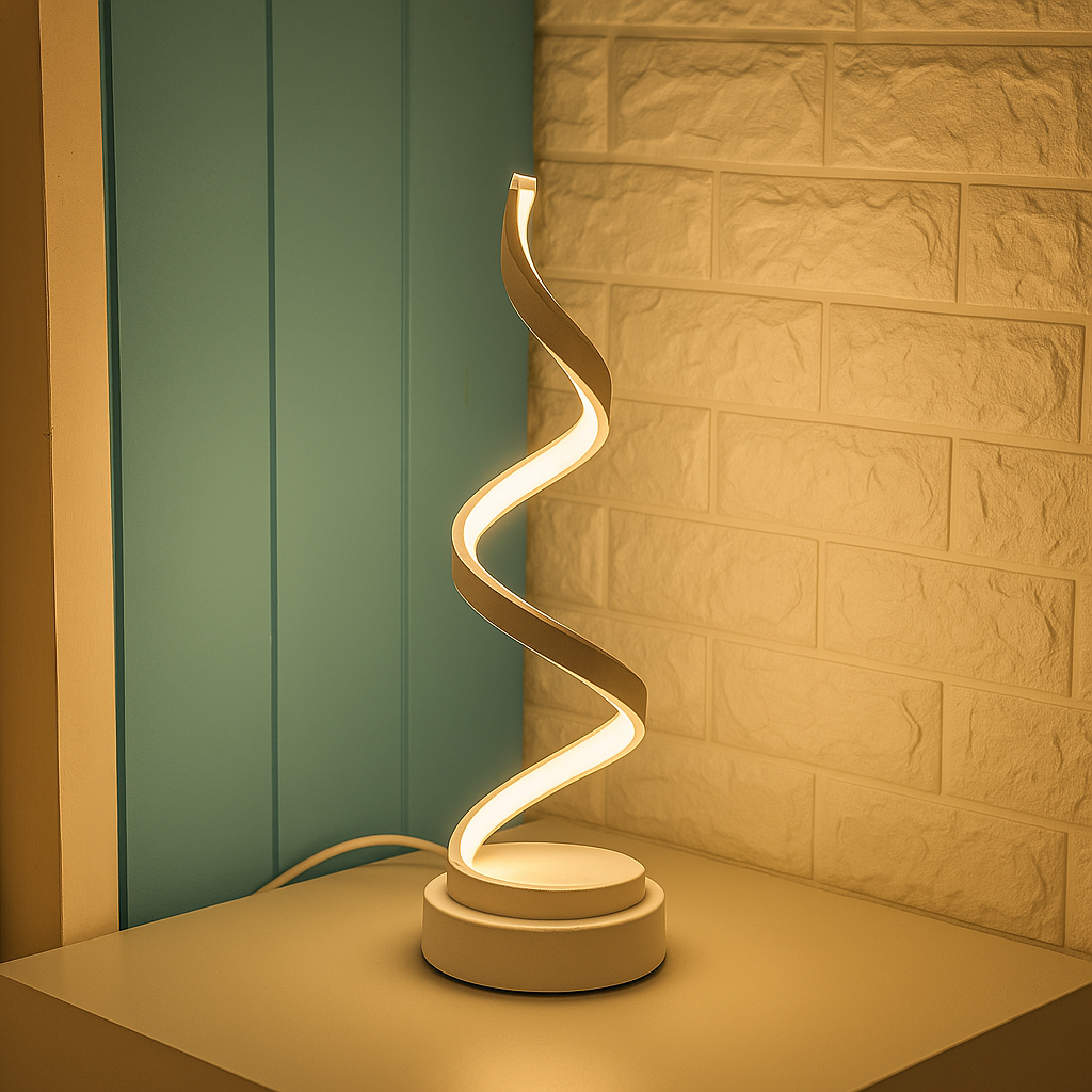 Luminária de mesa Led Espiral Moderna
