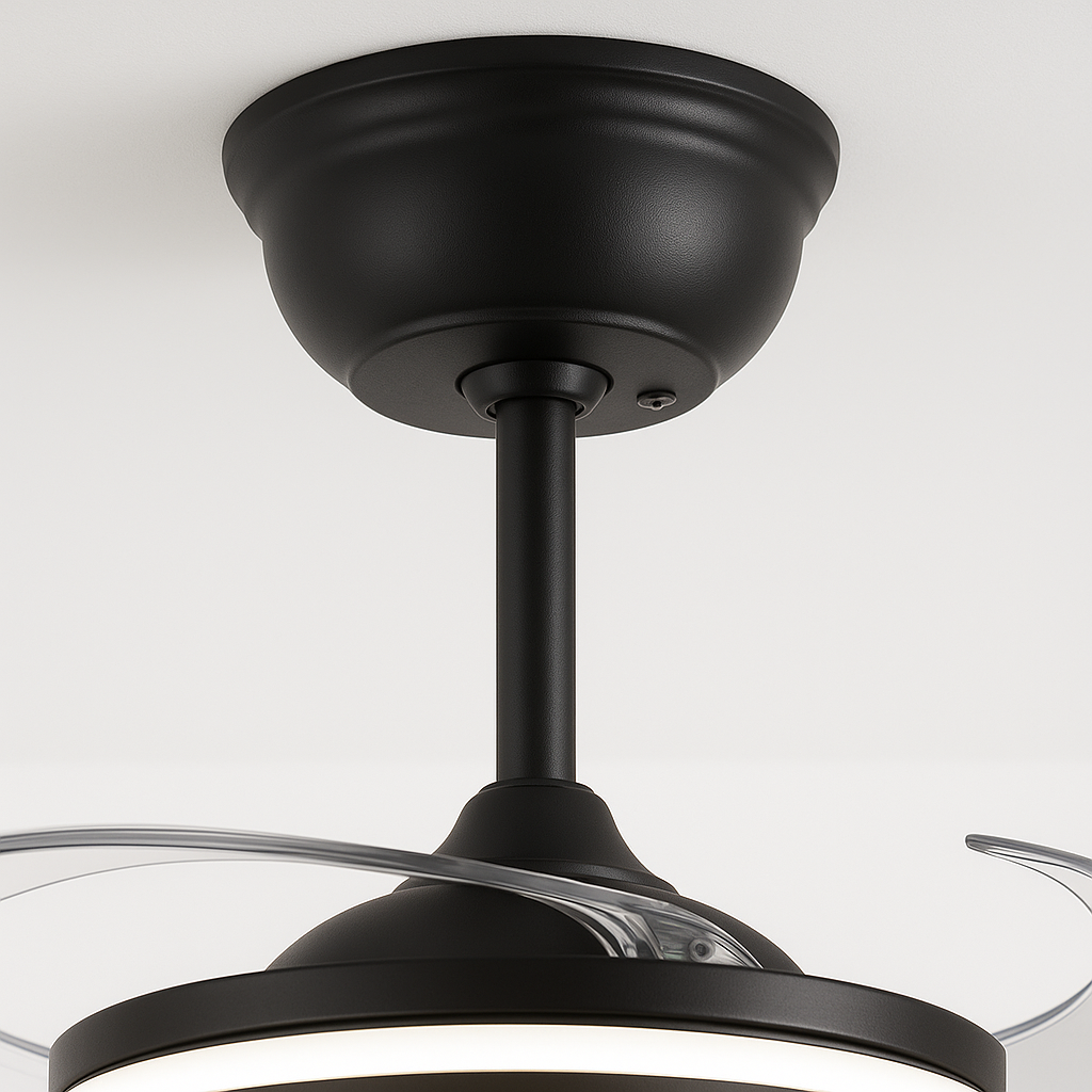 Ventilador de Teto com Pás Retráteis, LED e Controle Remoto TG