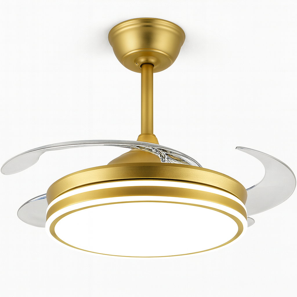 Ventilador de Teto com Pás Retráteis, LED e Controle Remoto TG