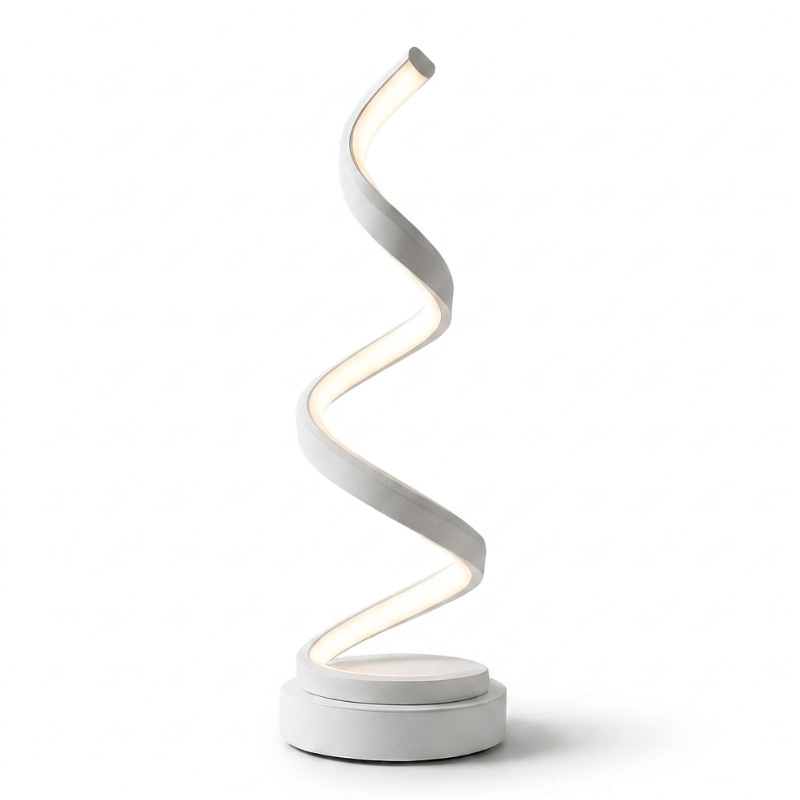 Luminária de mesa Led Espiral Moderna