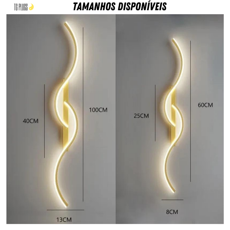 Luminária de parede longa Minimalista Bivolt