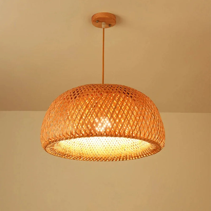 Lustre De Bambu Pendente Artesanal