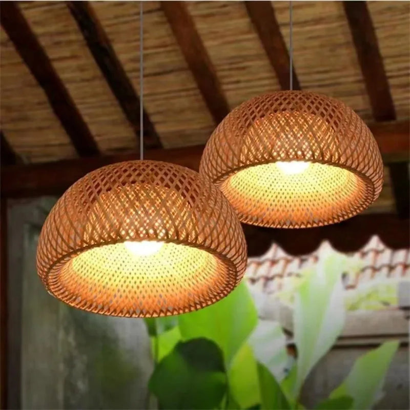 Lustre De Bambu Pendente Artesanal