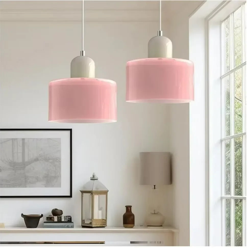 Pendente de Vidro Bicolor para Sala e Cozinha Vitra TG