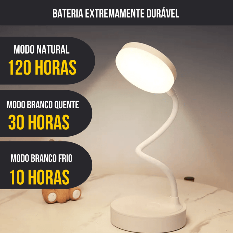 Luminária De Mesa LED flexível Com Proteção Para Os Olhos - TG Plugs 